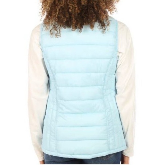 NWT! Reel Legends Women’s Light Blue Puffer Vest Zipper Pockets Size Small - Picture 2 of 14